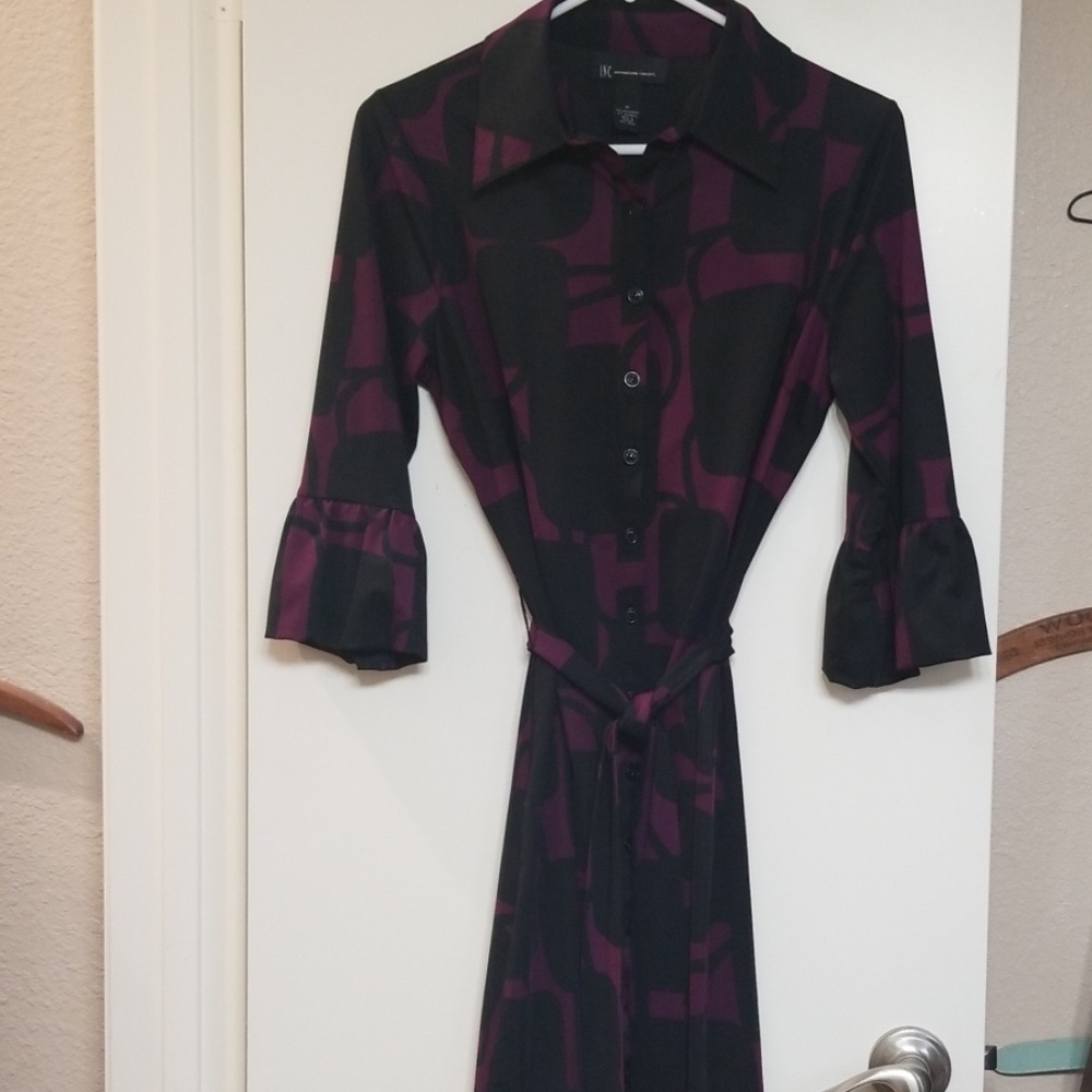 INC button front dress